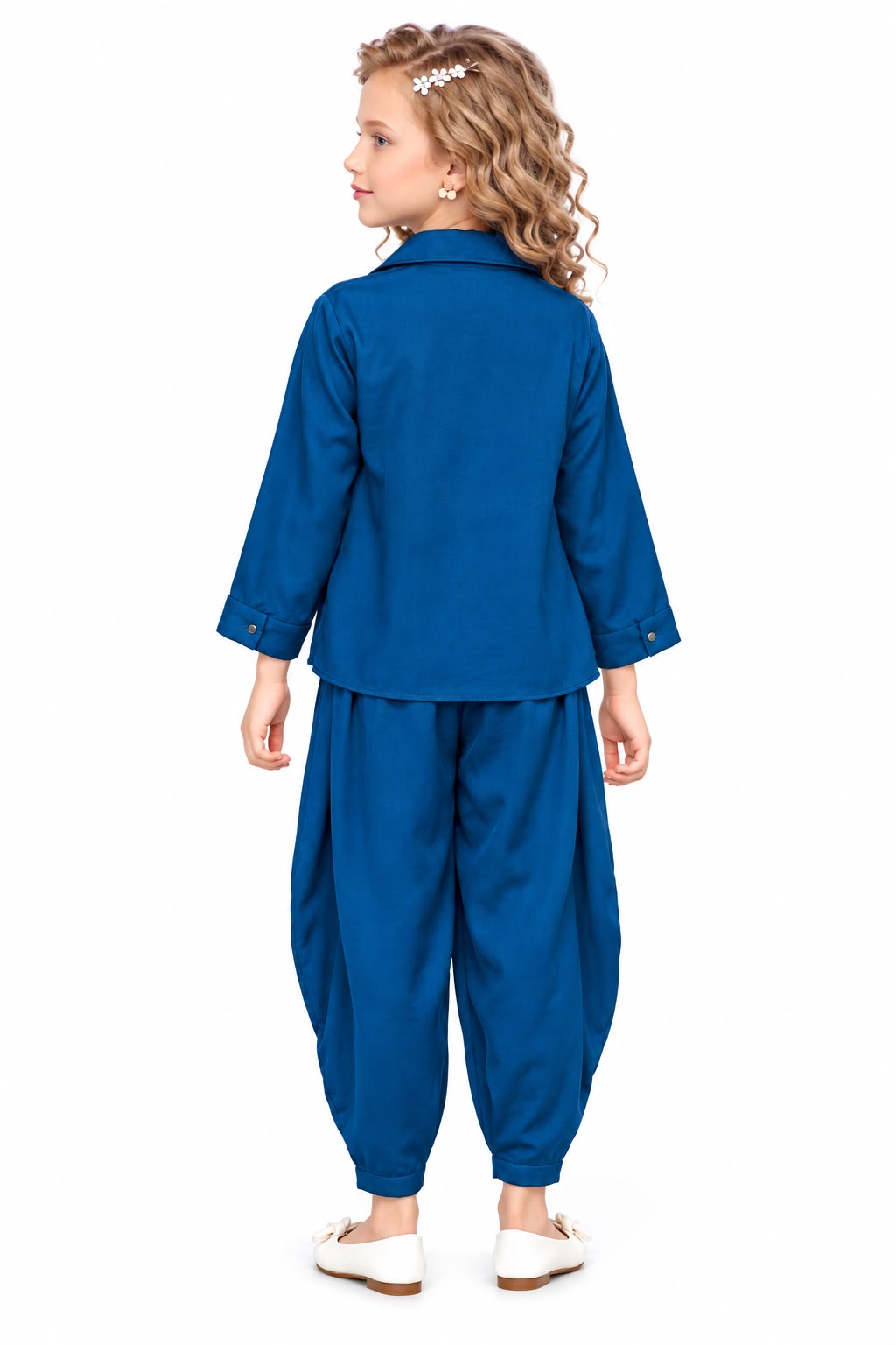 Arbudda Apparels Royal Blue Shirt & Trousers Co-Ord Set