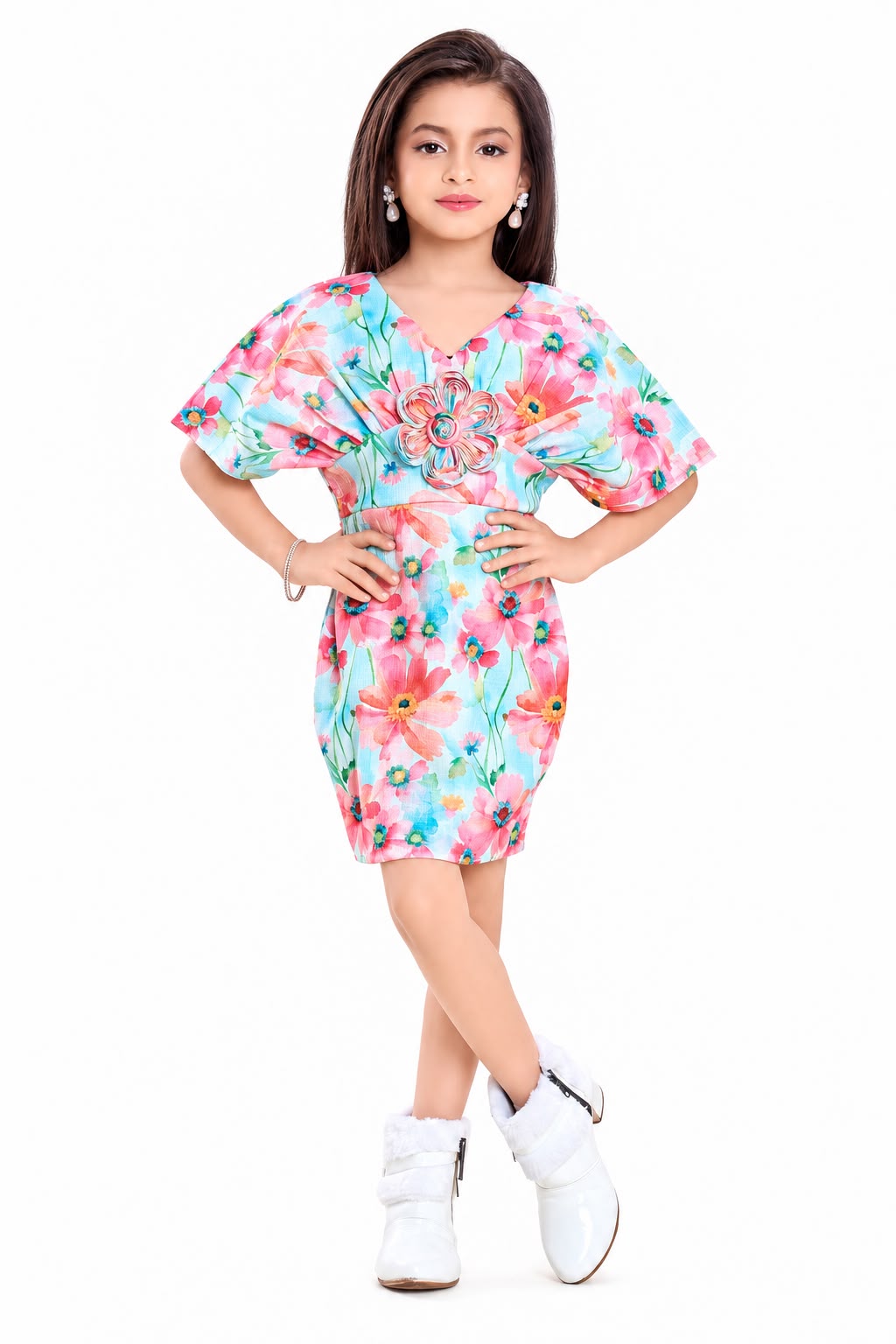 Arbudda Apparels Pastel Floral Statement Dress