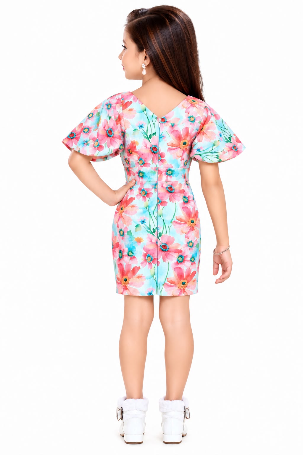 Arbudda Apparels Pastel Floral Statement Dress